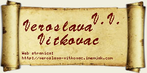 Veroslava Vitkovac vizit kartica